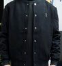 與狼共舞【52%綿羊毛 】時(shí)尚棒球服羊毛呢子外套男士夾克 001黑色 185  曬單實(shí)拍圖