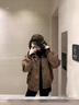 PU皮美式復古鉚釘夾克男春秋款翻領(lǐng)棒球服美拉德情侶皮衣外套 W507棕色 【特價(jià)撿漏】 2XL 【升級版】 曬單實(shí)拍圖