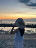 微光里 沙灘草帽女夏季海邊度假大帽檐遮陽(yáng)太陽(yáng)帽子大沿春秋出游漁夫帽 米色16cm帽檐 均碼 曬單實(shí)拍圖