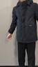 羅蒙（ROMON）鵝絨羽絨服男士中長款可拆連帽冬季加厚保暖外套23779蝦青185 曬單實(shí)拍圖