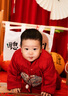 G.DUCKKIDS小黃鴨一周歲禮服男寶寶抓周衣服女?huà)雰喊偬鞚M(mǎn)月唐裝中國風(fēng)套裝 紅色三件套 73 尺碼建議3-6個(gè)月12-16斤 曬單實(shí)拍圖