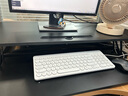 全品屋升降電腦桌升降工作臺電腦升降支架臺站立式升降辦公書桌 氣動無級升降-黑桌雙層80cm 曬單實(shí)拍圖