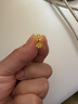 六福珠寶 足金梔子花黃金耳釘 計(jì)價(jià)GMGTBE0007 約1.06克 曬單實(shí)拍圖