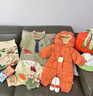 G.DUCKKIDS小黃鴨童裝嬰兒羽絨服連體衣冬裝男女寶寶加厚保暖爬服白鴨絨抱衣 桔紅色寶寶外出服 73 尺碼建議7-9個(gè)月CM 曬單實(shí)拍圖
