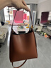 CHARLES&KEITH25秋新品吸扣式托特包手提子母水桶包生日禮物CK2-10782671 Chocolate巧克力色 S 曬單實(shí)拍圖