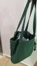 牧瑾 單肩包女大容量帆布斜挎包學(xué)生時(shí)尚托特包日系原宿潮流手提布袋 綠色（帶青蛙掛件） 曬單實(shí)拍圖