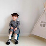 G.DUCKKIDS兒童連衣裙女童2025春秋裝新款女孩寶寶春季公主裙洋氣女童學(xué)院風(fēng) 灰色 80 (建議73-80cm 8個(gè)月-1周歲左 曬單實(shí)拍圖