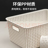 名創(chuàng)優(yōu)品（MINISO）格紋仿藤編收納筐 桌面收納盒宿舍辦公雜物收納籃 大號2個(gè)裝 曬單實(shí)拍圖
