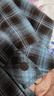 名創(chuàng  )優(yōu)品襯衫男高級感痞帥法蘭絨格子襯衣外套秋季復古男裝上衣Z 藍咖 L 曬單實(shí)拍圖