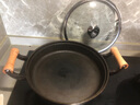 鐵仕達（Telssida）木柄雙耳加厚鑄鐵鍋烙餅鍋老式生鐵鍋無(wú)涂層平底鍋不粘煎鍋餅鐺 曬單實(shí)拍圖