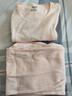 三槍100%純棉女士薄款秋衣秋褲全棉貼身保暖內衣套裝女式少女打底春秋 膚妃（薄款純棉） 2XL (175) 曬單實(shí)拍圖