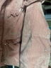 妖精的口袋粉色蝴蝶結刺繡絲絨羽絨服女2025冬季甜美減齡保暖面包服外套 桃緋粉色 S 曬單實(shí)拍圖