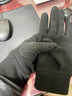 柏潮秋冬季男女抓絨手套保暖防寒戶(hù)外通勤出游中老年禮品手套騎車(chē) 男士麂皮絨黑 曬單實(shí)拍圖