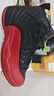 耐克（NIKE）Jordan Air Jordan 12 AJ12黑紅男款百搭防滑耐磨百搭高幫籃球鞋 CT8013-002黑紅 44 (280mm) 曬單實(shí)拍圖