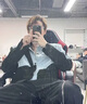 gxmy男模穿搭套裝短款墊肩牛仔外套發(fā)型師潮牌痞帥男裝一整套拼接夾克 圖色【三件套】 XL 曬單實(shí)拍圖