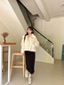 Teenie Weenie小熊女裝羽絨服2025冬季新款時(shí)髦可拆卸連帽羽絨外套 乳白色 S 曬單實(shí)拍圖