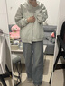 迪伽達(dá)秋冬外套男飛行夾克男棉服外套男加絨加厚棒球服男美式復(fù)古感情侶 TMZXF-W04灰色（春秋款） XL 【建議120-135斤】 曬單實(shí)拍圖