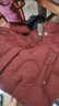 啄木鳥(niǎo)（TUCANO）媽媽款秋冬外套洋氣短款羽絨棉服2025新款大碼中老年女士冬裝棉襖 紫紅色(上衣) 2XL (推薦105~120斤) 曬單實(shí)拍圖