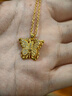 老鋪黃金古法手工足金項鏈·花絲鉆飾蝴蝶(1號)鎖骨鏈（滿(mǎn)鉆款） 金重約9.2g 曬單實(shí)拍圖