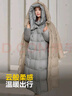 波司登（BOSIDENG）【反季】羽絨服新國標90絨女長(cháng)款過(guò)膝廓形顯瘦自由舒適保暖外套 優(yōu)雅灰8413 M 165/88A 體重約120-140斤 曬單實(shí)拍圖