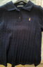 暇步士（Hush Puppies）【商場(chǎng)同款】女士秋季款純棉舒適簡(jiǎn)約大氣針織POLO衫 墨藍色 L 曬單實(shí)拍圖