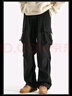 Homlean美式機能傘兵工裝褲男春夏寬松小眾闊腿休閑登山長(cháng)褲S6603黑色XL 曬單實(shí)拍圖