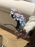 薇施妮（WEISHINI）晚宴同款發(fā)飾滿(mǎn)天星仿真花頭飾發(fā)夾古堡公主油畫(huà)感發(fā)卡頭花 2_彩色滿(mǎn)天星懶人鴨嘴夾一對 曬單實(shí)拍圖