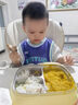 babycare寶寶自主進(jìn)食餐盤(pán)嬰幼兒不銹鋼分格兒童餐具-光電青 曬單實(shí)拍圖