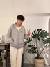 回力外套男女秋季ins高級感連帽衛(wèi)衣男士寬松休閑風棉感開衫運動衣服 麻灰(h回力簽黑胸標) 2XL /185(建議160斤-180斤左右) 曬單實拍圖