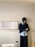 WFKV大碼女裝胖MM春秋新款假兩件上衣闊腿褲感兩件時(shí)尚休閑套裝女 兩件套 3XL 【160-180斤】 曬單實(shí)拍圖