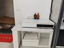 唯有百意島臺餐桌一體可伸縮旋轉中島臺家用巖板吧臺桌廚房倒臺餐桌可定制 A01 奶油白 1.0m島臺+1.2m餐桌 曬單實(shí)拍圖