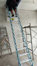 梯衛士加強全自動(dòng)閣樓伸縮梯電動(dòng)家用梯子隱形手動(dòng)復式樓梯折疊升降梯 手動(dòng)加強加厚鈦鎂合金藍白 洞口80*100 曬單實(shí)拍圖