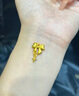周大生星語(yǔ)蝴蝶結黃金吊墜硬金足金掛墜生日禮物送女友  0.45g 曬單實(shí)拍圖