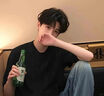 羅蒙（ROMON）外套男春季休閑夾克男士潮流寬松百搭上衣服男裝 深灰色 XL  曬單實(shí)拍圖
