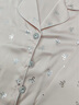 艾詩(shī)迷（AISHIMI）【100%桑蠶絲】輕奢品牌真絲睡衣女蝴蝶結印花甜美長(cháng)袖家居服套裝 粉色-長(cháng)袖長(cháng)褲套裝 L 曬單實(shí)拍圖