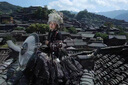 菲洛曼（FEILUOMAN）苗族服裝苗族服裝土家族旅拍苗疆少女民族風(fēng)漢元素阿卯西域新款風(fēng) 黑色 沒有帽子 均碼 曬單實拍圖