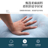 La Torretta 抱枕靠墊 辦公室腰枕靠枕床頭歐簡(jiǎn)約可拆洗純色亞麻沙發(fā)墊 藍 曬單實(shí)拍圖