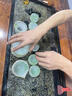 福美古厝鎏金翡翠玉瓷功夫茶具套裝輕奢高檔辦公室高端羊脂玉主人杯禮盒裝 翠綠描金茶具（龍鳳主人杯 12頭 曬單實(shí)拍圖