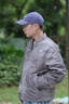 EMPORIO ARMANI/阿瑪尼官方旗艦新款男棒球領(lǐng)印花雙面飛行夾克棉服外套秋季 F6116-黑色/淺灰色 48 (M) (推薦：135-150斤) 曬單實(shí)拍圖