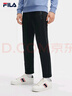 斐樂(lè )（FILA）官方冬季新款男子加絨保暖長(cháng)褲針織直筒運動(dòng)褲子百搭通勤休閑長(cháng)褲 【加絨版】正黑色-BK S 165/76A 曬單實(shí)拍圖