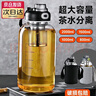 LOCKZI噸桶噸耐高溫100度食品級開(kāi)水防摔茶水分離玻璃泡茶杯大容量水杯 [獨立茶網(wǎng)+杯套] 1000ml 高硼硅防爆 曬單實(shí)拍圖