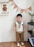 G.DUCKKIDS童裝男童秋裝套裝兒童服裝男寶寶春秋季學(xué)院風(fēng)三件套1小男孩衣服 米白色8223款-春秋 90 尺碼1~2歲【 80-90cm】cm 曬單實(shí)拍圖
