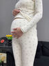 芬也（FENYE）孕婦秋衣秋褲套裝純棉A類(lèi)秋冬哺乳睡衣帶胸墊家居月子服保暖內衣 米杏【方領(lǐng)】 【純棉A類(lèi) 10A抑菌 零敏親膚】 XL【125-140斤】 曬單實(shí)拍圖