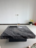 顧家家居意式輕奢大理石茶幾家用客廳茶幾自帶儲物盤(pán)懸浮茶幾勞倫斯PT7163 茶幾【黑水晶大理石】 曬單實(shí)拍圖