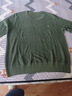 皮爾卡丹（pierre cardin）桑蠶絲長(cháng)袖t恤女春秋季新款上衣寬松休閑圓領(lǐng)遮肚顯瘦針織打底衫 綠色 2XL 建議130-140斤 曬單實(shí)拍圖