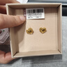 六福珠寶 足金愛(ài)心黃金耳釘女款時(shí)尚閃耀心形耳飾 計價(jià) 約2.06克 曬單實(shí)拍圖