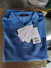 哈吉斯（HAZZYS）男裝 夏季款翻領(lǐng)男上衣純色簡(jiǎn)約休閑短袖POLO衫男ASTZE03BE10 藍灰色GL M (170/92A 46) 曬單實(shí)拍圖