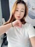 京鑒新疆和田玉碧玉手串手鏈女菠菜綠和田玉手串散珠串珠子玉石附證書 【高冰無黑點碧玉】約6mm陽綠款 曬單實拍圖