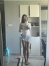 南木熊比基尼泳衣女2025新款海邊溫泉性感復古高級長(cháng)袖罩衫分體度假泳裝 藍色罩衫三件套【70-115】 曬單實(shí)拍圖