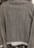 優(yōu)衣庫女裝紐花圓領(lǐng)針織開(kāi)衫/毛衣外套空調衫通勤秋冬新款481477 03 灰色 L 曬單實(shí)拍圖